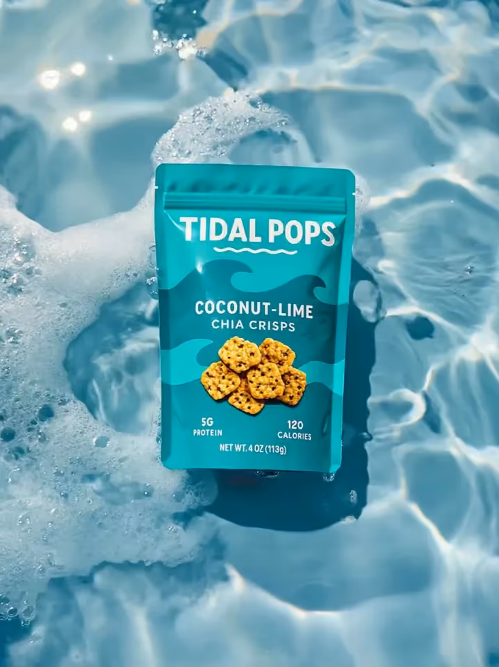 Snack pouch water ripple hero video