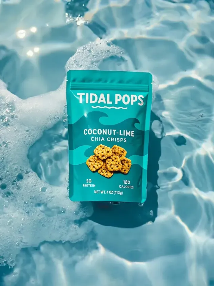 Snack pouch water ripple hero video