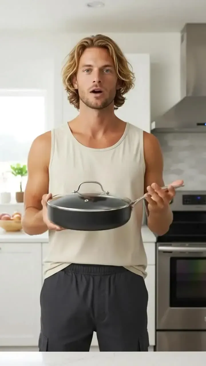Nonstick pan kitchen demo UGC video