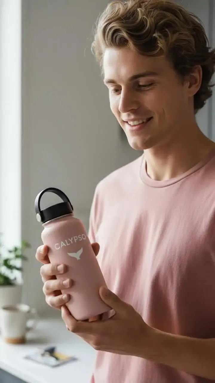 Kitchen water bottle morning UGC video