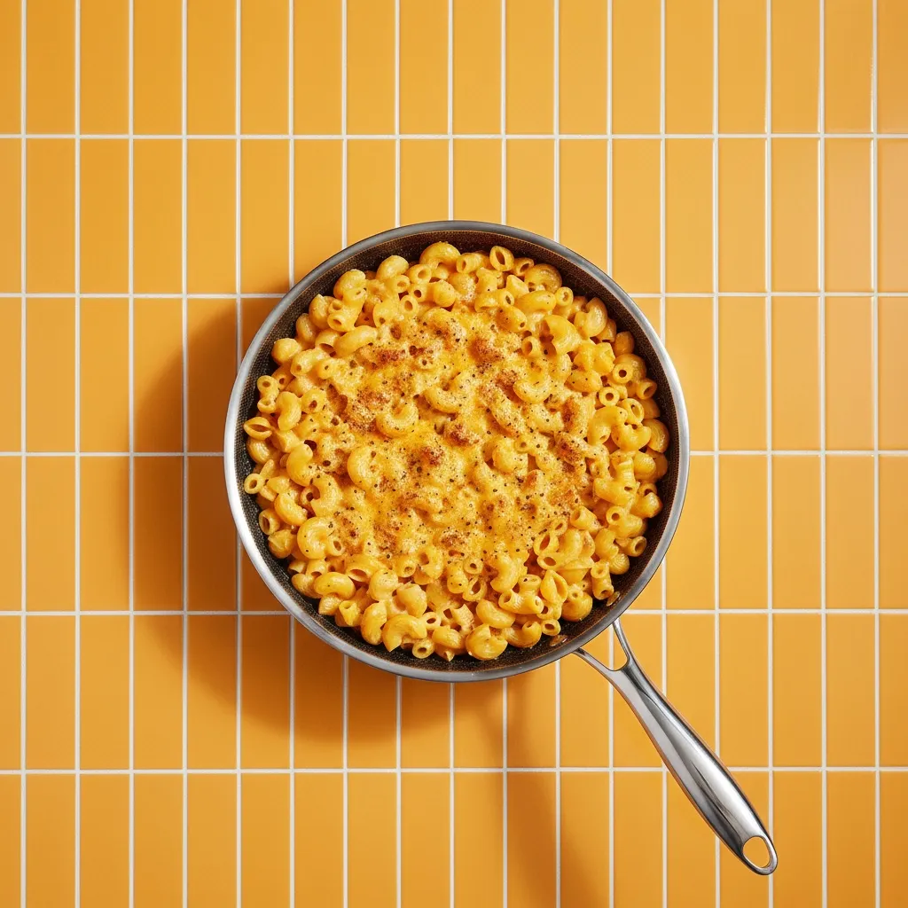 Mac and cheese skillet lifestyle image