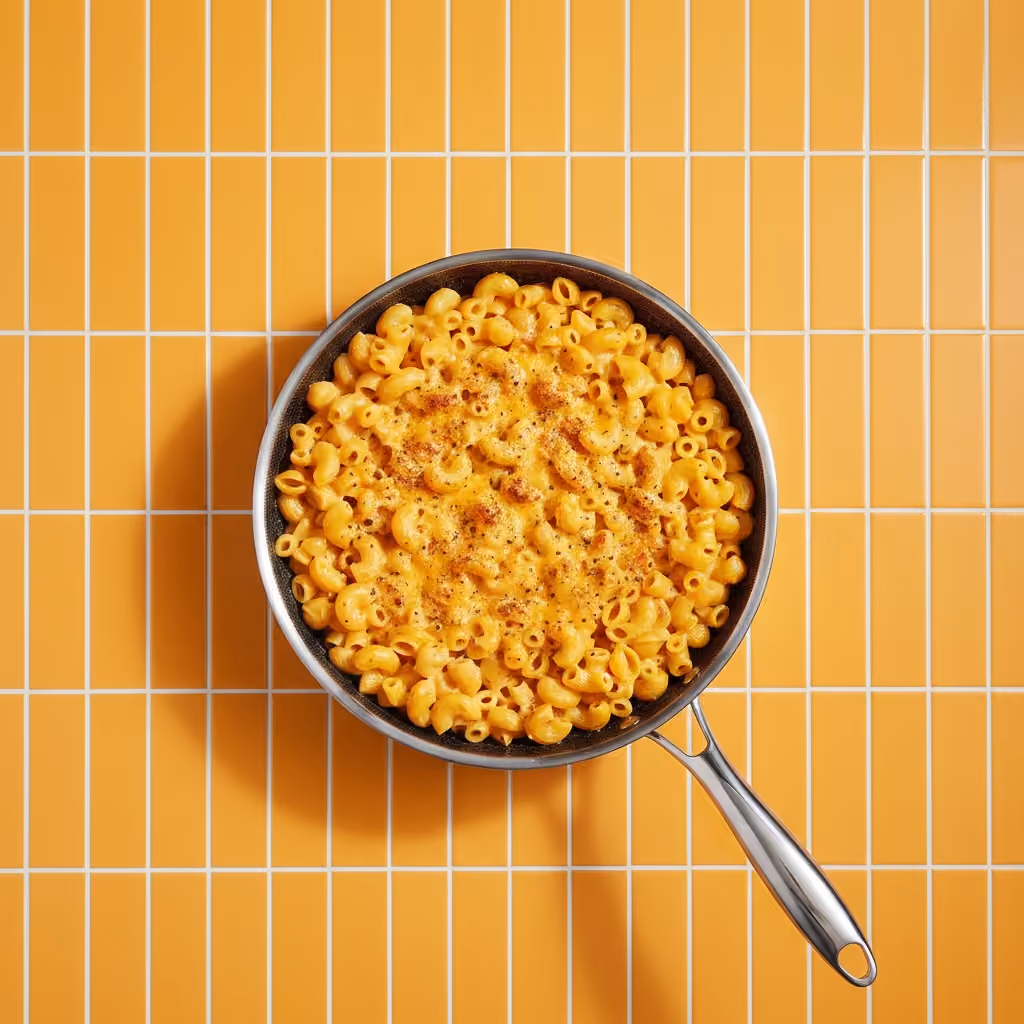 Mac and cheese skillet lifestyle image