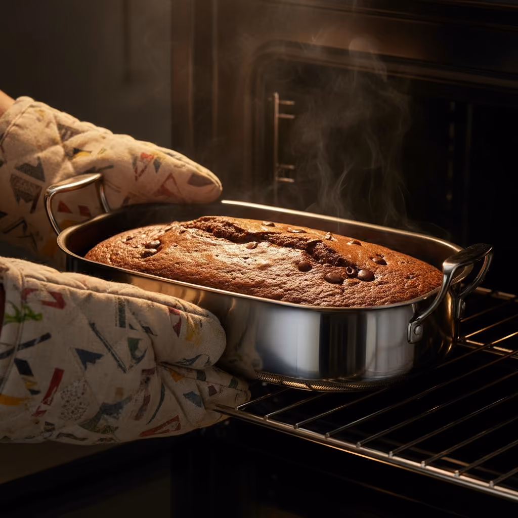 Fresh-baked loaf oven lifestyle image