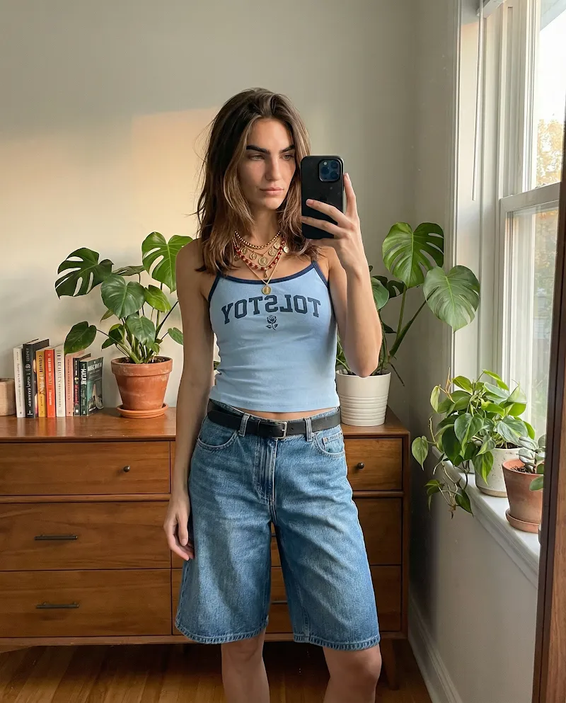 Bedroom graphic tee mirror image