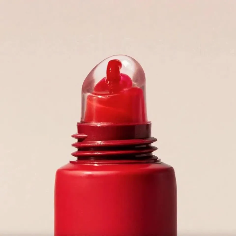 Red lip balm macro dome video