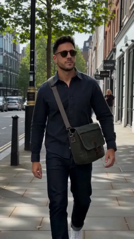 Crossbody bag street-style ad video