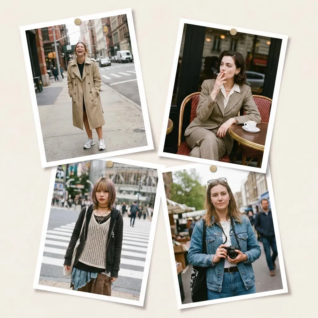 Four product lifestyle photos arranged as a story set
