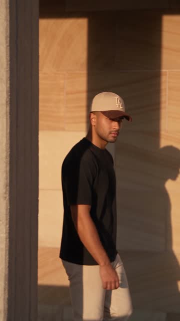 Example product imagery of a cap worn on a model